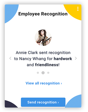 Oak Employee recognition feature