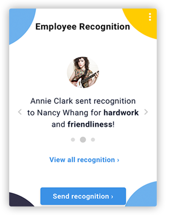 Oak Employee recognition feature