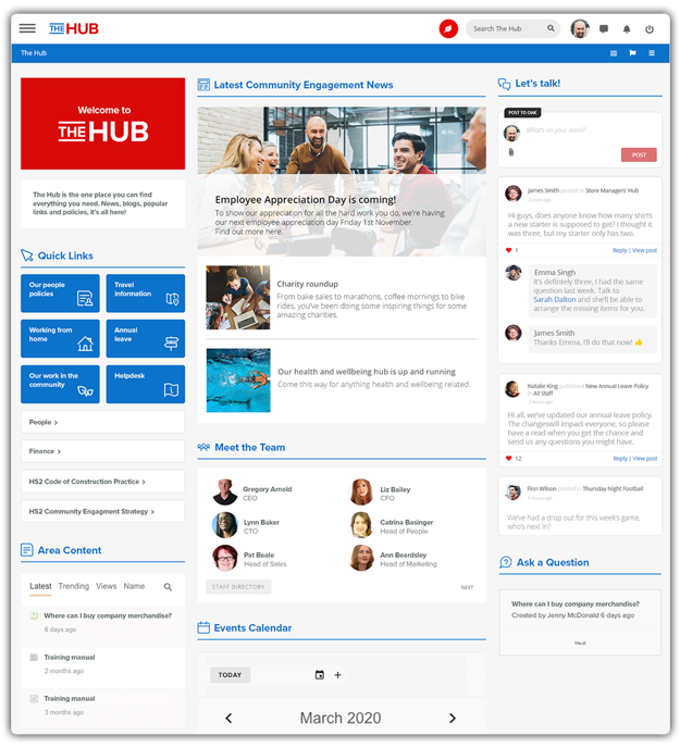 intranet software example