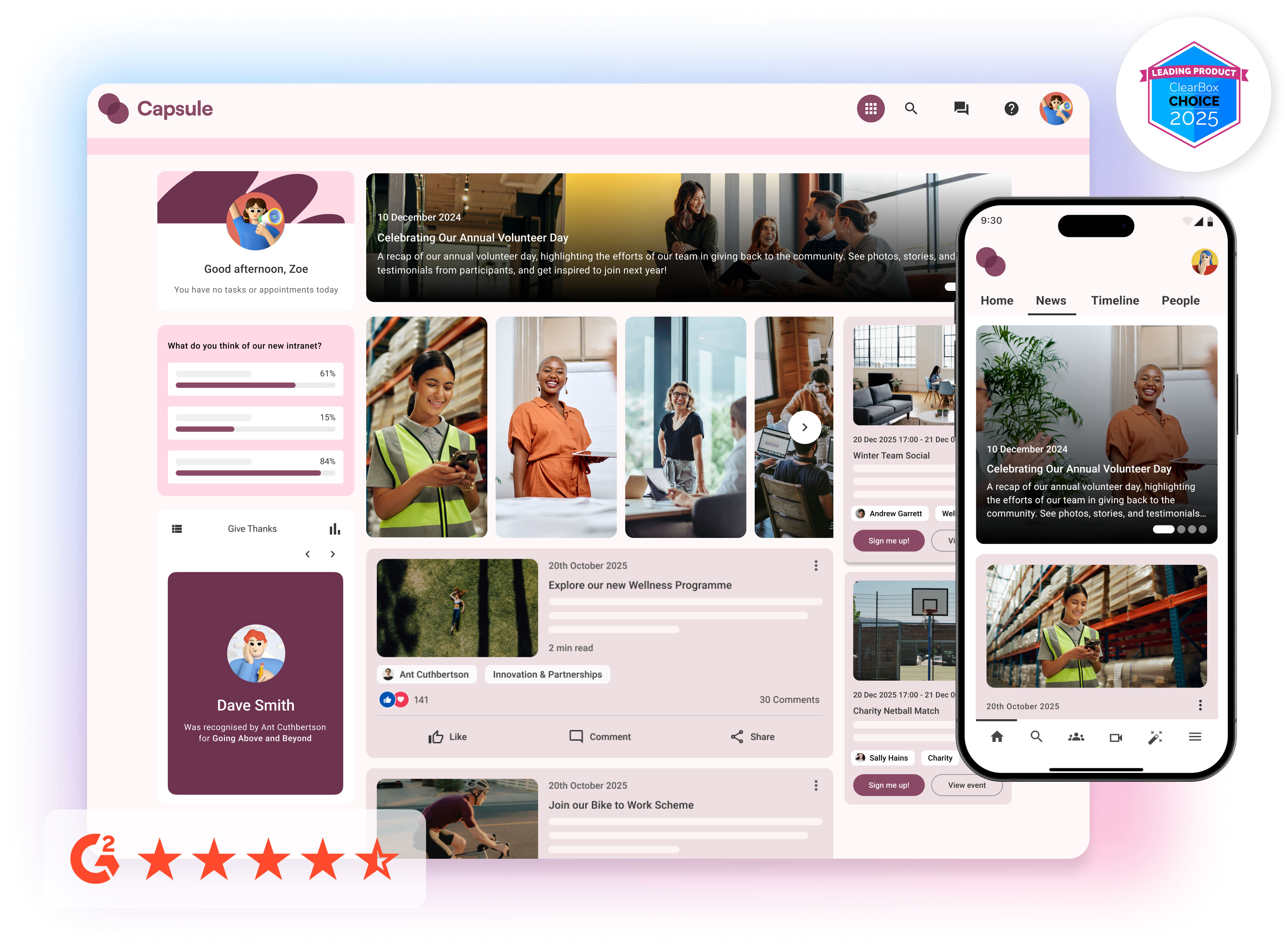 Oak Engage intranet demo
