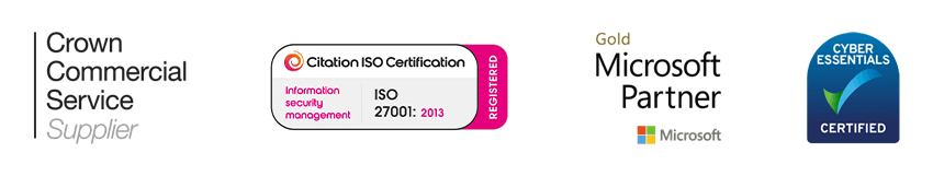 Oak is a Crown Commercial Service Supplier, ISO 27001 certified, a Microsoft Gold Partner and Cyber Essentials certified