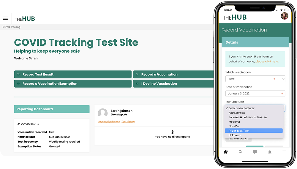 Oak intranet covid tracking