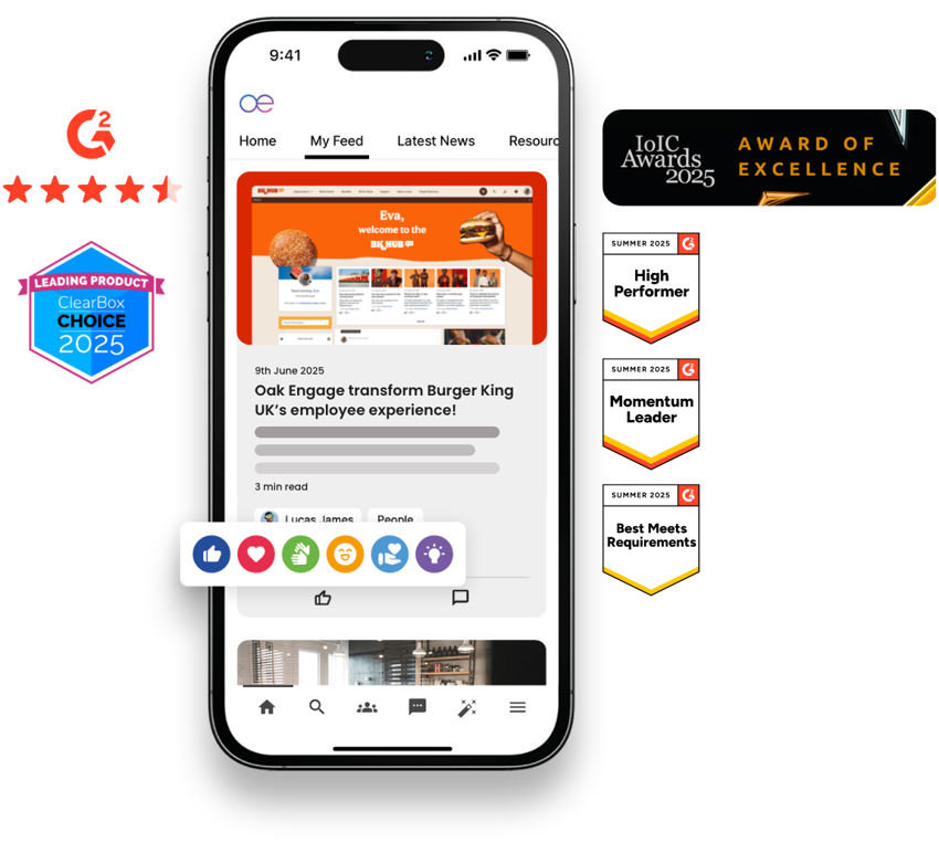 Oak Engage mobile app