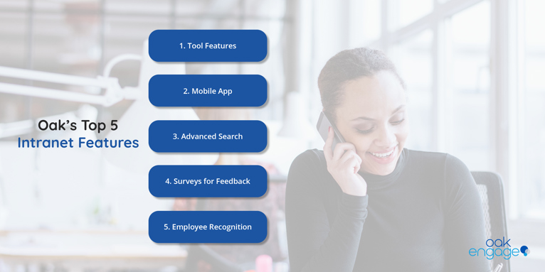 Oak Engage top 5 intranet features for Productivity