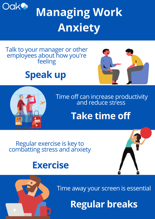 How to Manage Workplace Anxiety Visual Image by Oak Engage