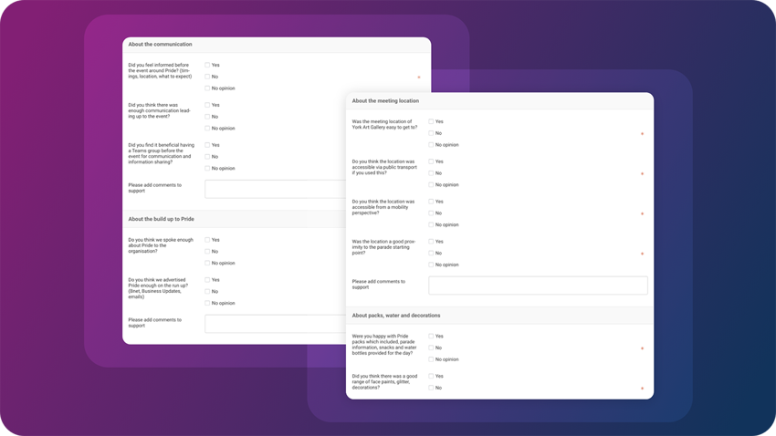 Benenden Health intranet feedback form