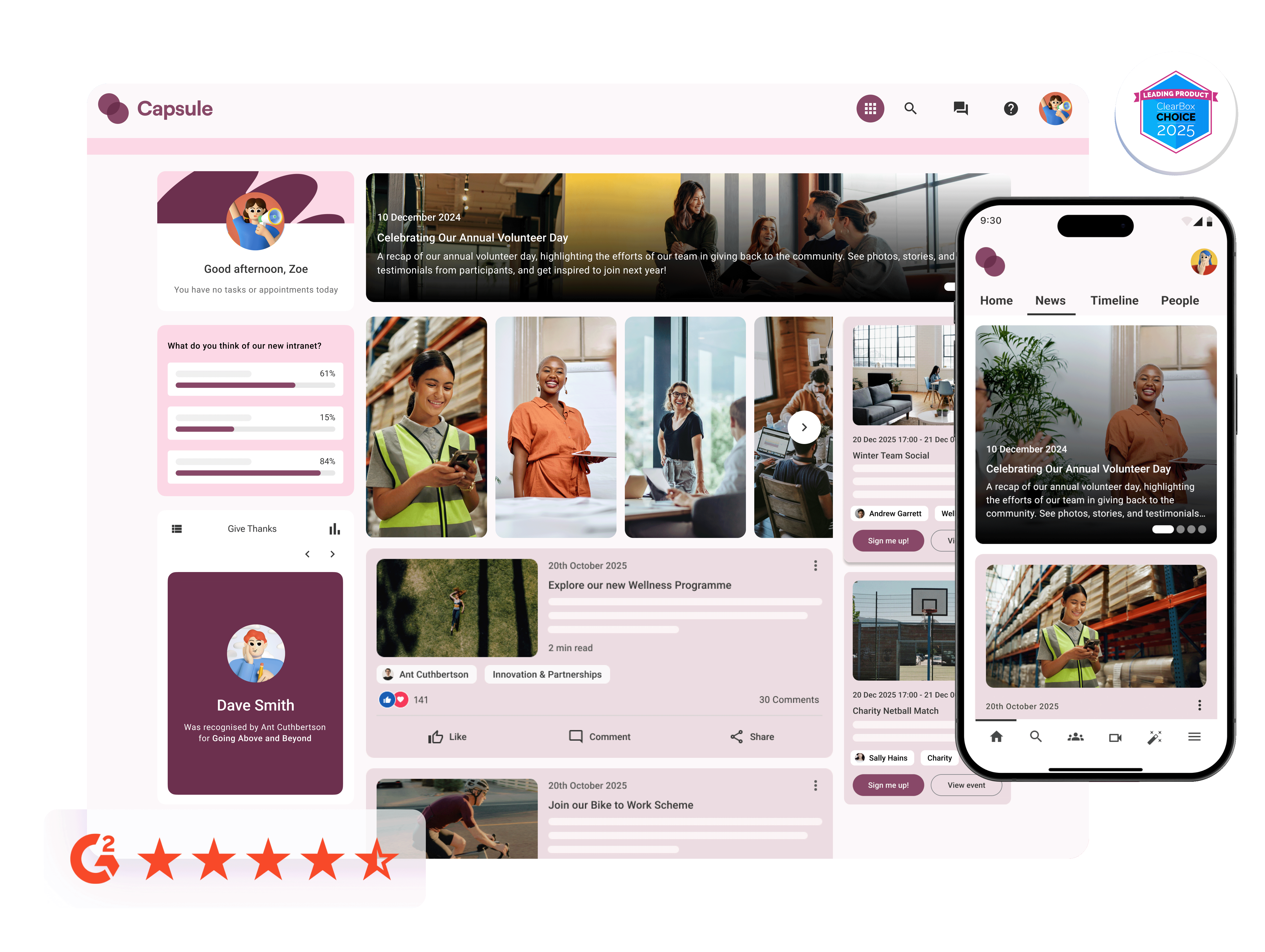 Voted #1 Intranet Software Solution - Oak Engage