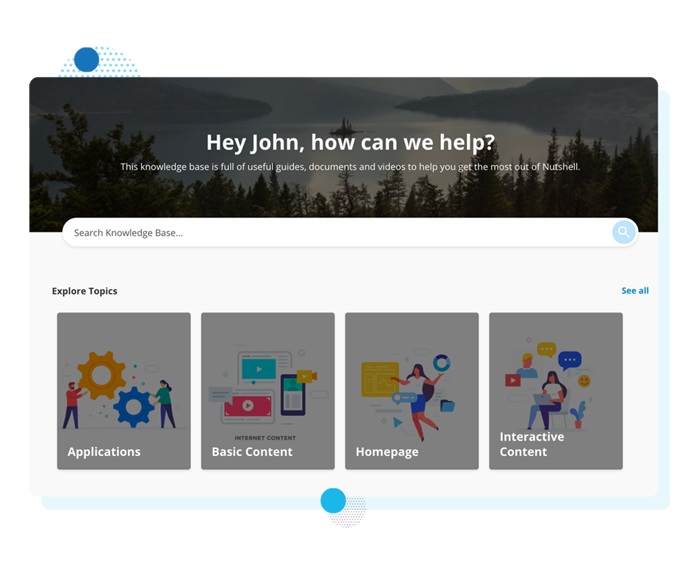 screen showing Oak Engage's knowledge base intranet being used to onboard an employee