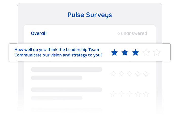 Oak Intranet pulse survey example