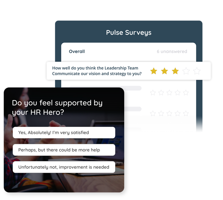 pulse surveys and polls on an intranet