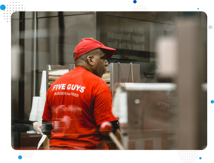 Image of Five Guys worker