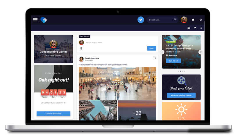 Oak custom homepages
