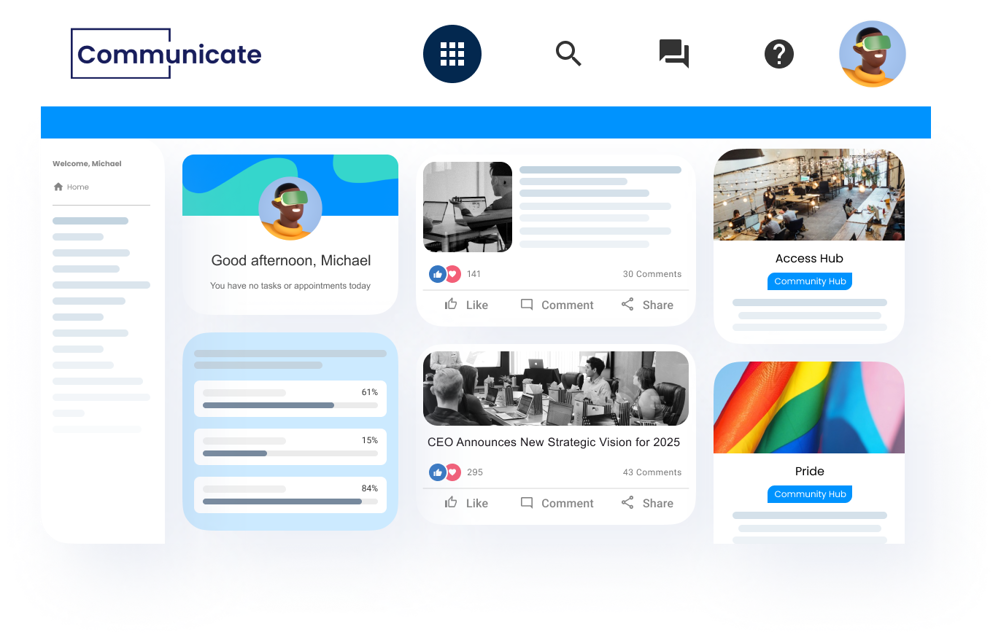 Example of an Oak homepage