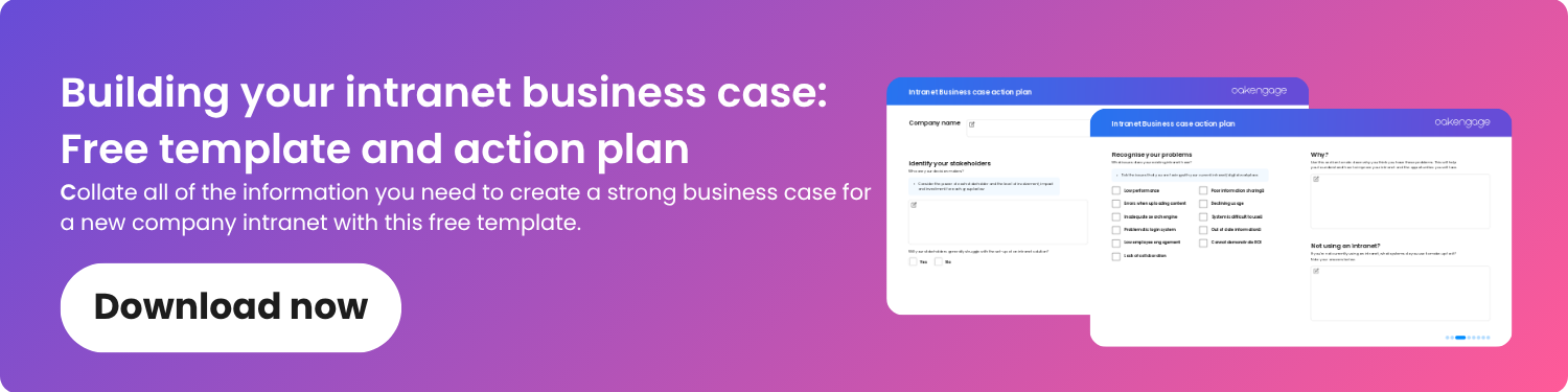 building your intranet business case template
