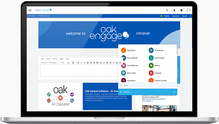 Oak Engage customisable intranet