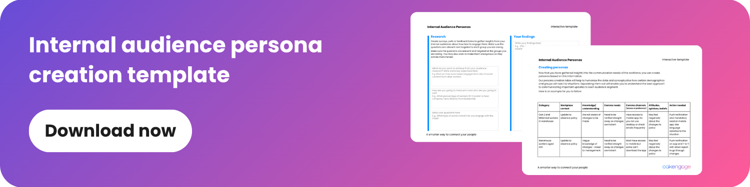 internal audience persona creation template cta