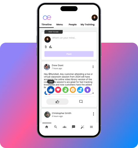 Employee engagement mobile feed
