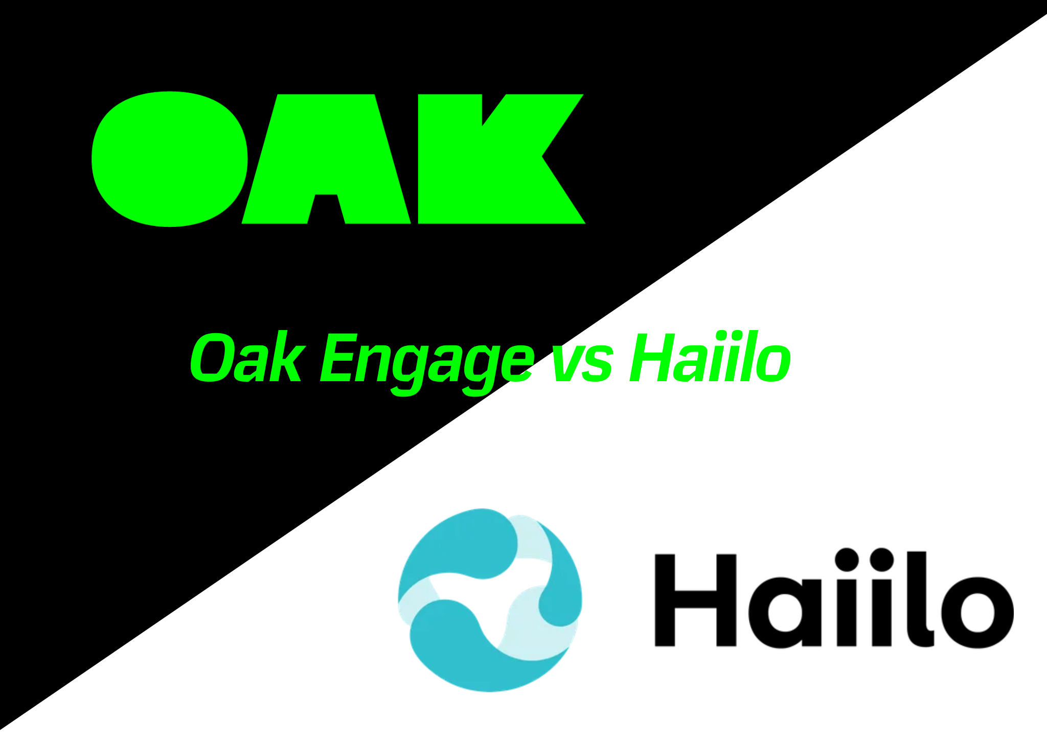 blog header for oak engage vs haiilo